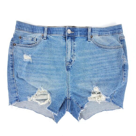 NWT Torrid 3.5 Inch High-Rise Classic Denim Short Washback Light‎ Wash Plus 22 - Picture 1 of 8